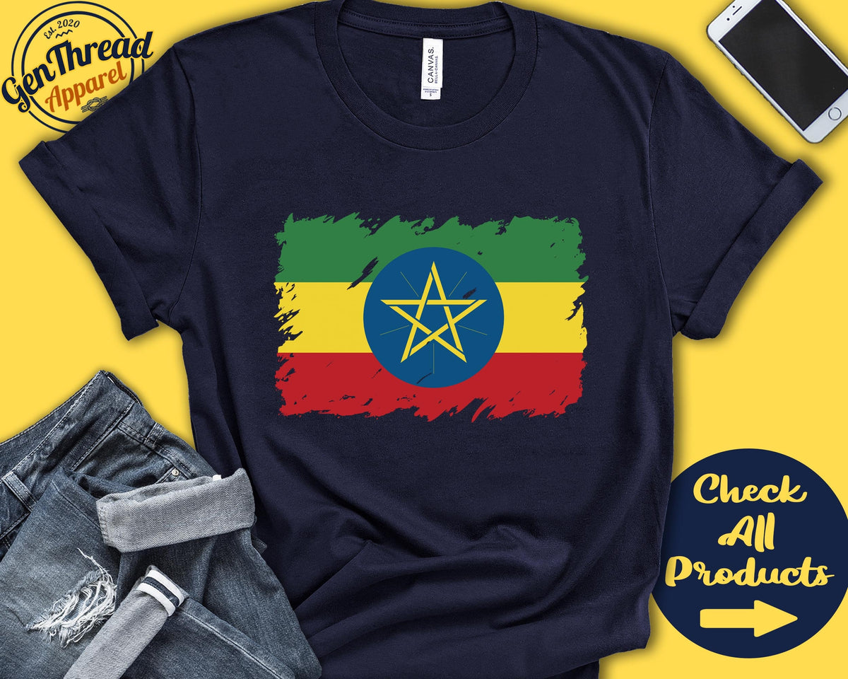 Ethiopia Flag Shirt Gift For Ethiopian Gift Proud Ethiopian Pride Eastern Africa Flag Country Shirt Tank Hoodie F0056 Hoodie – Fan Favorite · Trending Graphic Apparel