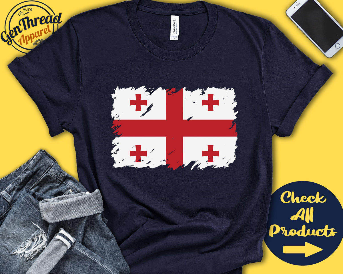 Georgia Flag Shirt Gift For Georgian Gift Proud Georgian Pride Georgian Root West Asia Flag Country Shirt Tank Hoodie F0062 Hoodie – Bold Style · Must-Have Style
