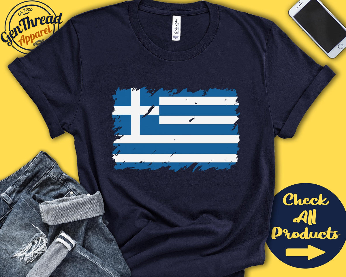 Greece Flag Shirt Gift For Greek Gift Proud Greek Pride Greek Root European Union Flag Country Shirt Tank Hoodie F0065 Hoodie – Soft Feel · High-Quality Print