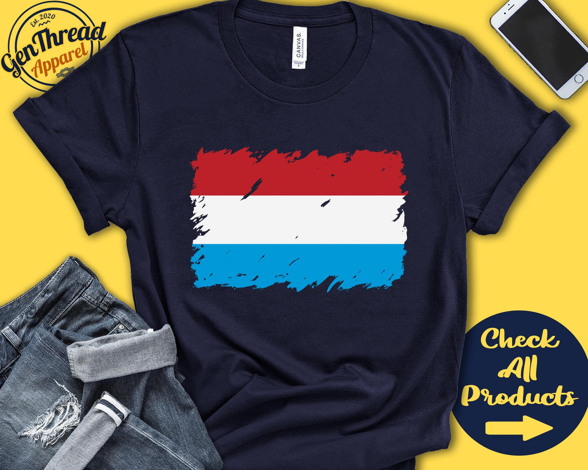 Luxembourg Flag Shirt For Luxembourger Gift Proud Luxembourger Pride European Union Flag Country Shirt Tank Hoodie F0097 Hoodie – Aesthetic Look · High-Quality Print