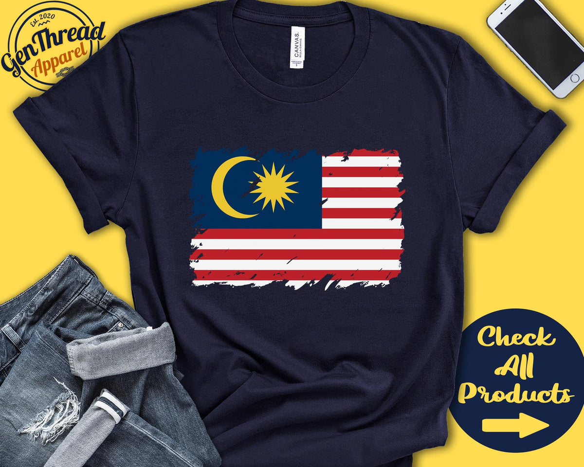Malaysia Flag Shirt Gift For Malaysian Gift Proud Malaysian Pride South East Asia Flag Country Shirt Tank Hoodie F0101 Hoodie – Premium Graphic · High-Quality Print