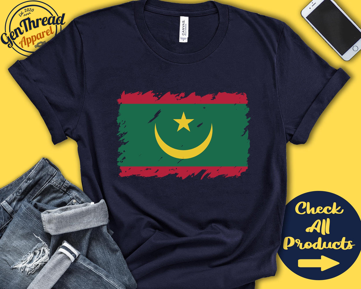 Mauritania Flag Shirt Gift For Mauritanian Gift Proud Mauritanian Pride West Africa Flag Country Shirt Tank Hoodie F0106 Hoodie – Warm & Stylish · High-Quality Print
