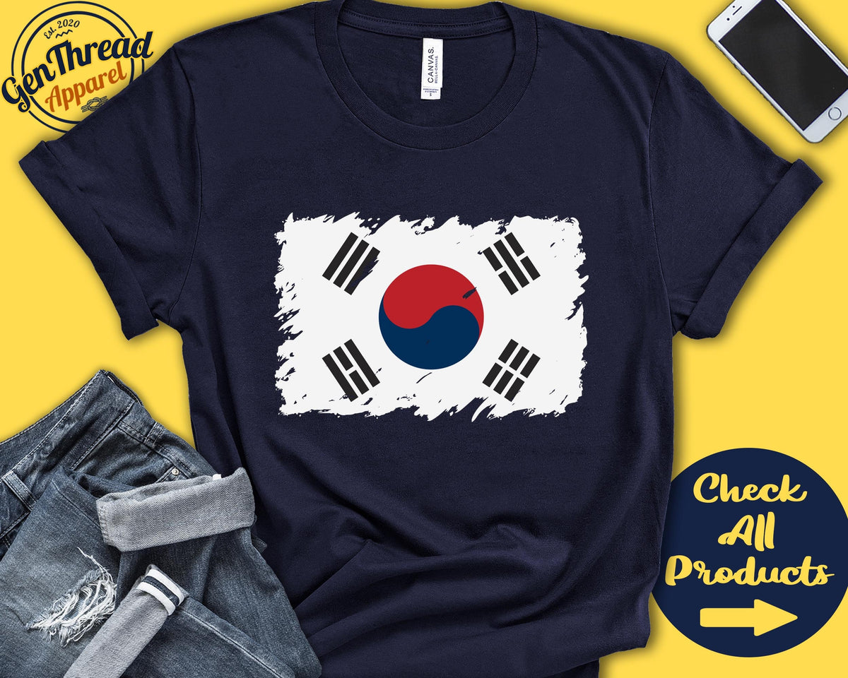 South Korea Flag Shirt For South Korean Gift Proud South Korean Pride East Asia Flag Country Shirt Tank Hoodie F0160 Hoodie – Feel-Good Design · Perfect For Daily Wear