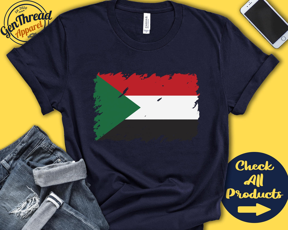 Sudan Flag Shirt Gift For Sudanese Gift Proud Sudanese Pride Sudanese Root North Africa Flag Country Shirt Tank Hoodie F0164 Hoodie – Premium Graphic · Trending Graphic Apparel