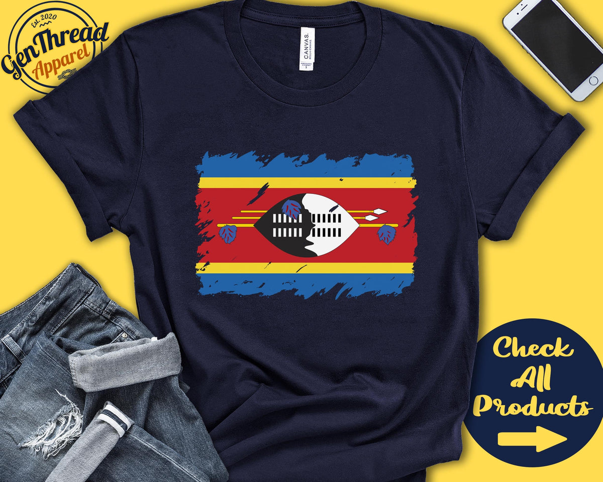 Swaziland Flag Shirt Gift For Swazi Gift Proud Swazi Pride Swazi Root South Africa Flag Country Shirt Tank Hoodie F0166 Hoodie – Cozy Vibes · High-Quality Print