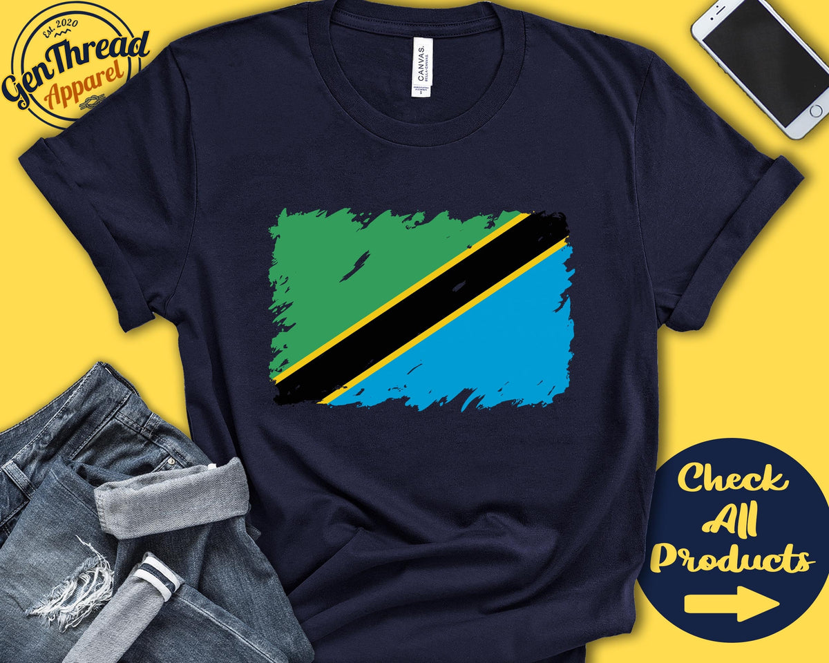 Tanzania Flag Shirt Gift For Tanzanian Gift Proud Tanzanian Pride East Africa Flag Country Shirt Tank Hoodie F0172 Hoodie – Soft Feel · High-Quality Print