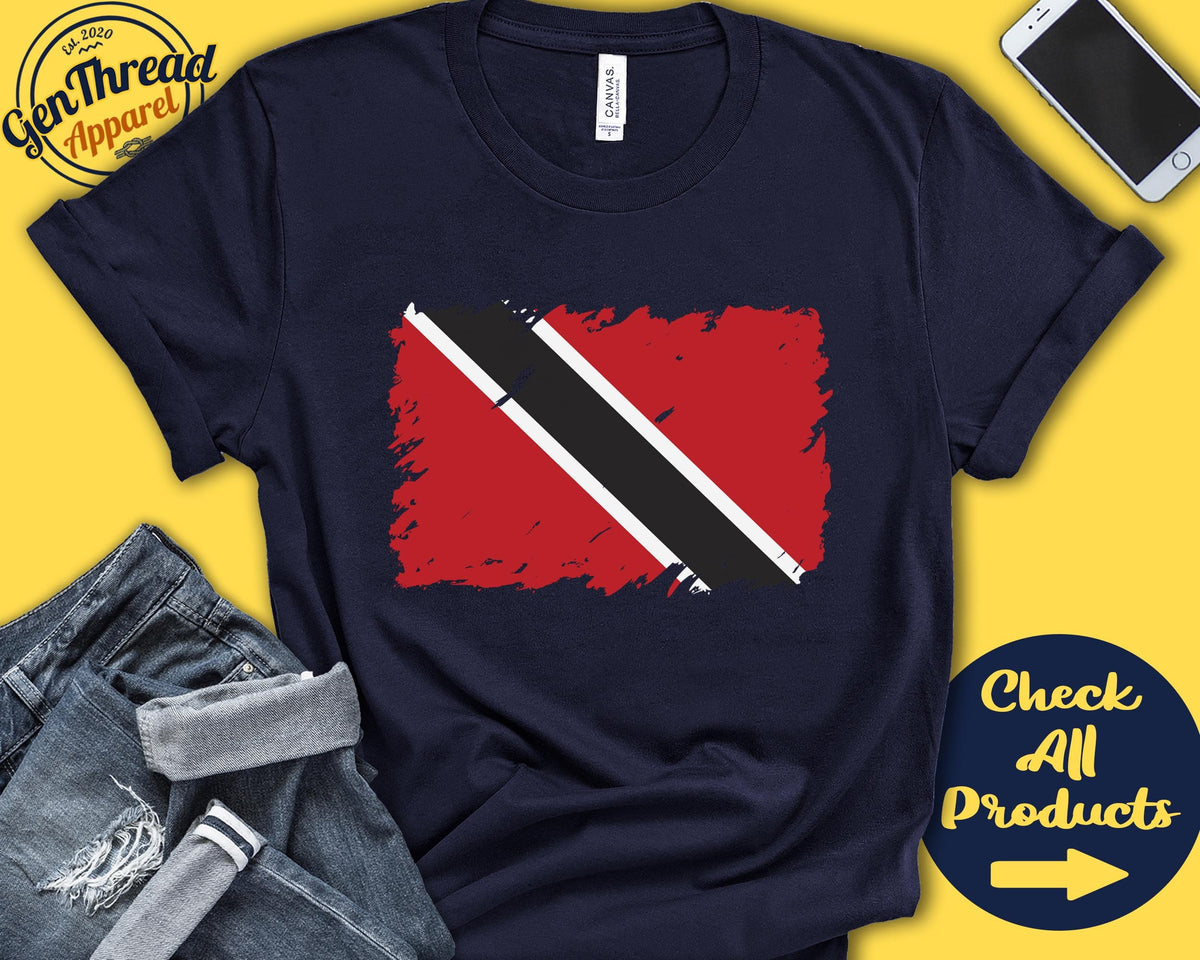 Trinidad And Tobago Flag Shirt Gift For Trinidadian Gift Proud Trinidadian Pride Caribbean Flag Country Shirt Tank Hoodie F0176 Hoodie – Soft Feel · Trending Graphic Apparel