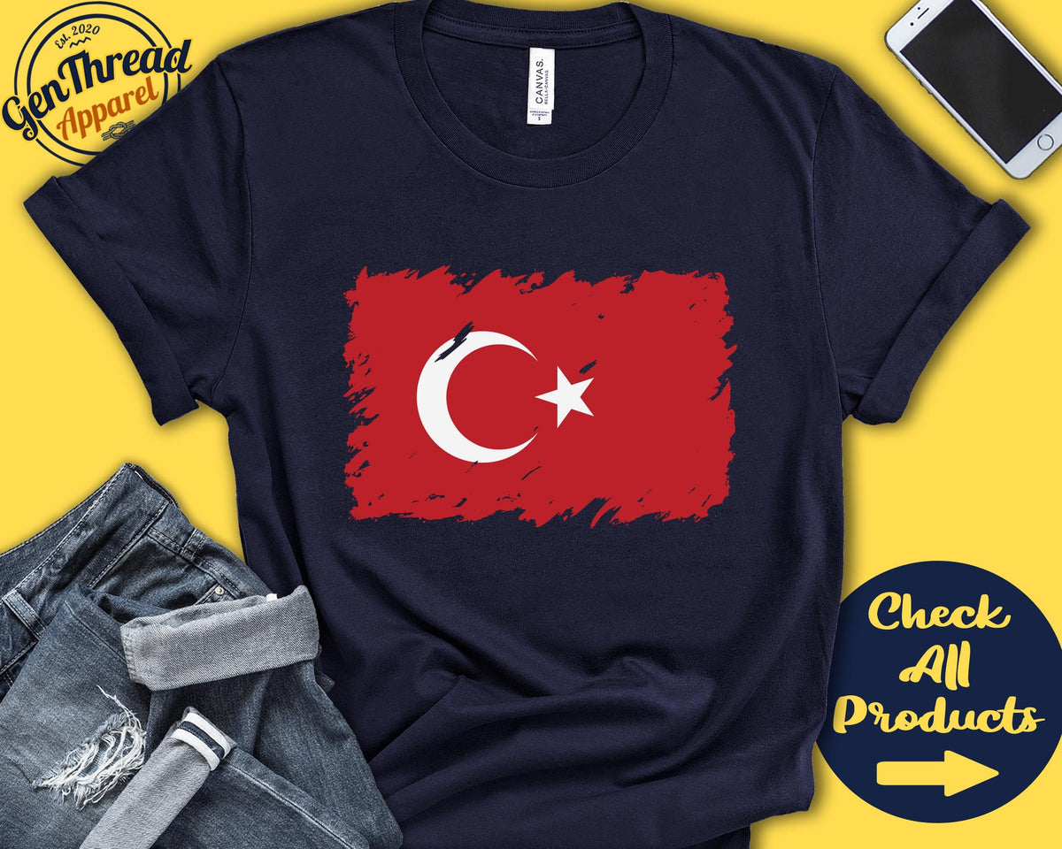 Turkey Flag Shirt Gift For Turkish Gift Proud Turkish Pride Turkish Root West Asia Flag Country Shirt Tank Hoodie F0178 Hoodie – Easygoing Wear · Must-Have Style