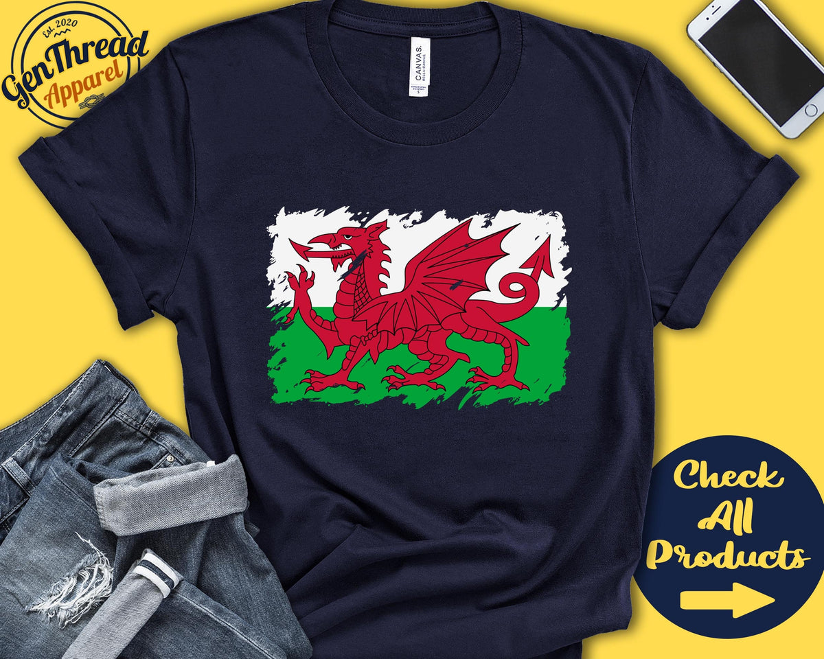 Wales Flag Shirt Gift For Welsh Gift Proud Welsh Pride Welsh Root United Kingdom Country Shirt Tank Hoodie F0190 Hoodie – Aesthetic Look · Must-Have Style