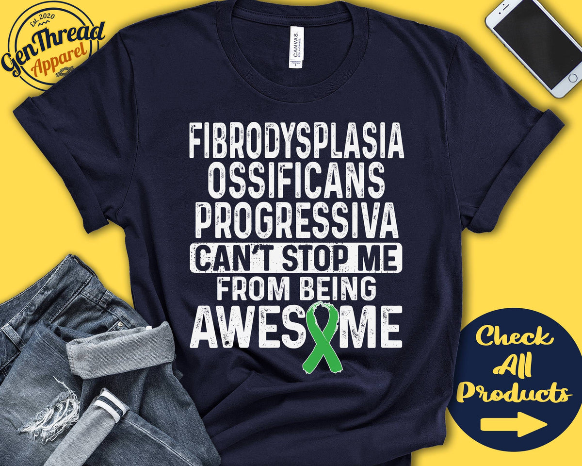 Fibrodysplasia Ossificans Progressiva Shirt FOP Awareness Green Ribbon Fighter Warrior Surgery Cant Stop Tank Hoodie A1046 Hoodie – Aesthetic Look · Great Gift For Fans