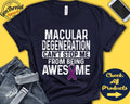 Macular Degeneration Shirt AMD Awareness Purple Ribbon Fighter Warrior Surgery Recovery Cant Stop Tank Hoodie A1088 Hoodie – Premium Graphic · Trending Graphic Apparel