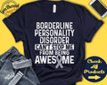 Borderline Personality Disorder Shirt BPD Awareness Silver Ribbon Fighter Warrior Surgery Cant Stop Tank Hoodie A1119 Hoodie – Aesthetic Look · Trending Graphic Apparel