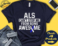 ALS Shirt ALS Awareness Blue White Ribbon Fighter Warrior Surgery Recovery Cant Stop Tank Hoodie A1160 Hoodie – Soft Feel · Perfect For Daily Wear
