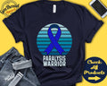Paralysis Shirt Paralysis Awareness Blue Ribbon Warrior Fighter Surgery Recovery Tank Hoodie A1208 Hoodie – Everyday Comfort · Trending Graphic Apparel