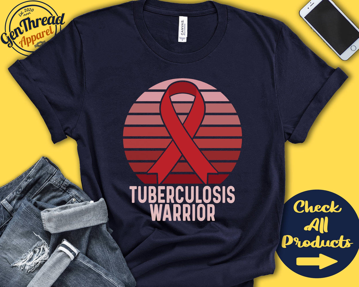 Tuberculosis Shirt Tuberculosis Awareness Red Ribbon Warrior Fighter Surgery Recovery Tank Hoodie A1339 Hoodie – Everyday Comfort · Perfect For Daily Wear