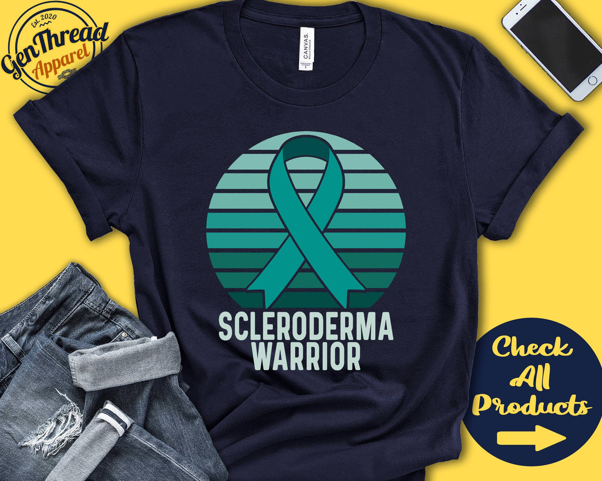 Scleroderma Shirt Scleroderma Awareness Teal Ribbon Warrior Fighter Surgery Recovery Tank Hoodie A1362 Hoodie – Easygoing Wear · Top Pick For Any Outfit