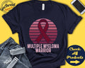 Multiple Myeloma Shirt Multiple Myeloma Awareness Burgundy Ribbon Warrior Fighter Surgery Recovery Tank Hoodie A1382 Hoodie – Feel-Good Design · Perfect For Daily Wear