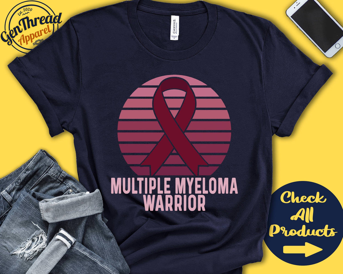 Multiple Myeloma Shirt Multiple Myeloma Awareness Burgundy Ribbon Warrior Fighter Surgery Recovery Tank Hoodie A1382 Hoodie – Feel-Good Design · Perfect For Daily Wear