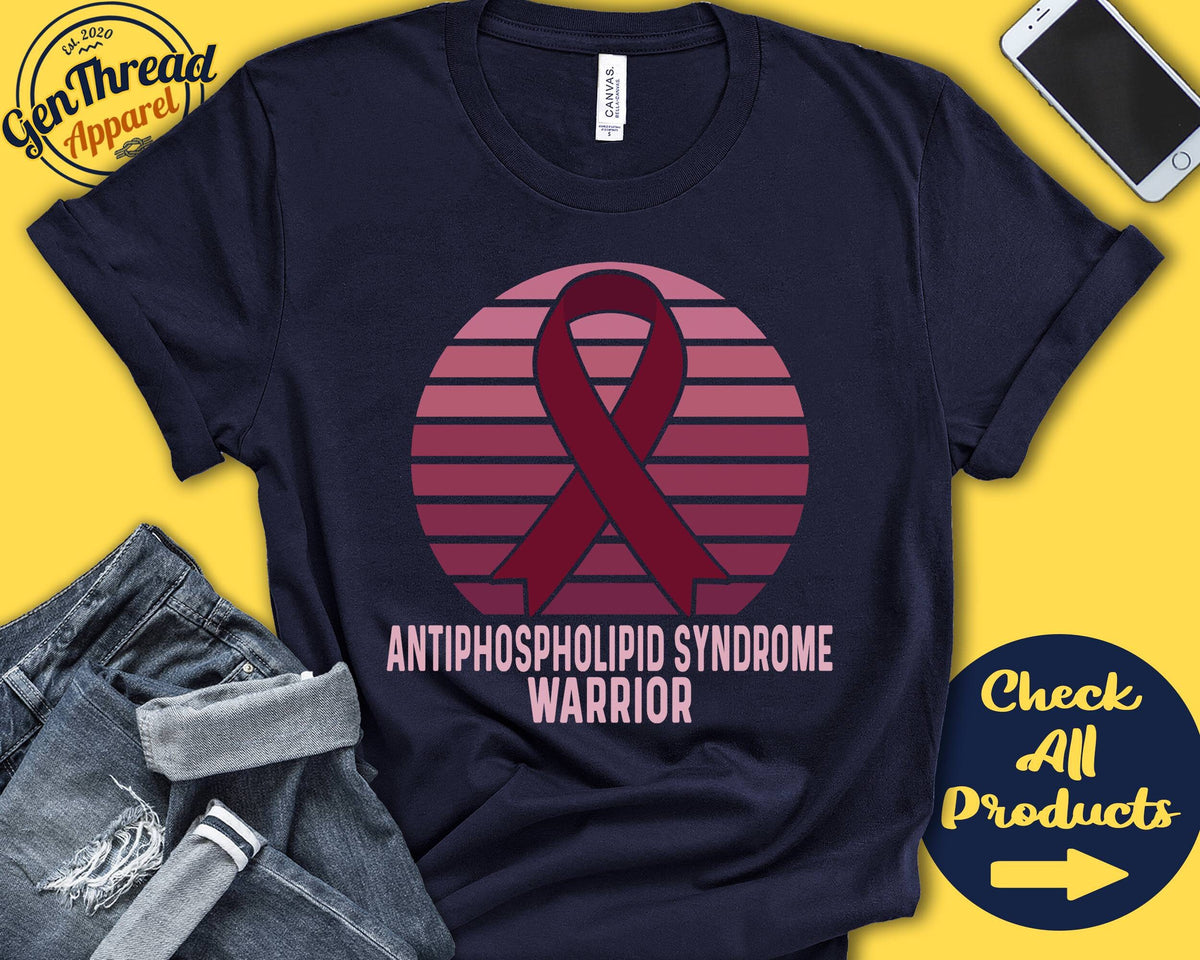 Antiphospholipid Syndrome Shirt APS Awareness Burgundy Ribbon Warrior Fighter Surgery Recovery Tank Hoodie A1393 Hoodie – Everyday Comfort · Top Pick For Any Outfit