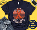 Kidney Cancer Shirt Kidney Cancer Awareness Orange Ribbon Warrior Fighter Surgery Recovery Tank Hoodie A1443 Hoodie – Bold Style · Trending Graphic Apparel