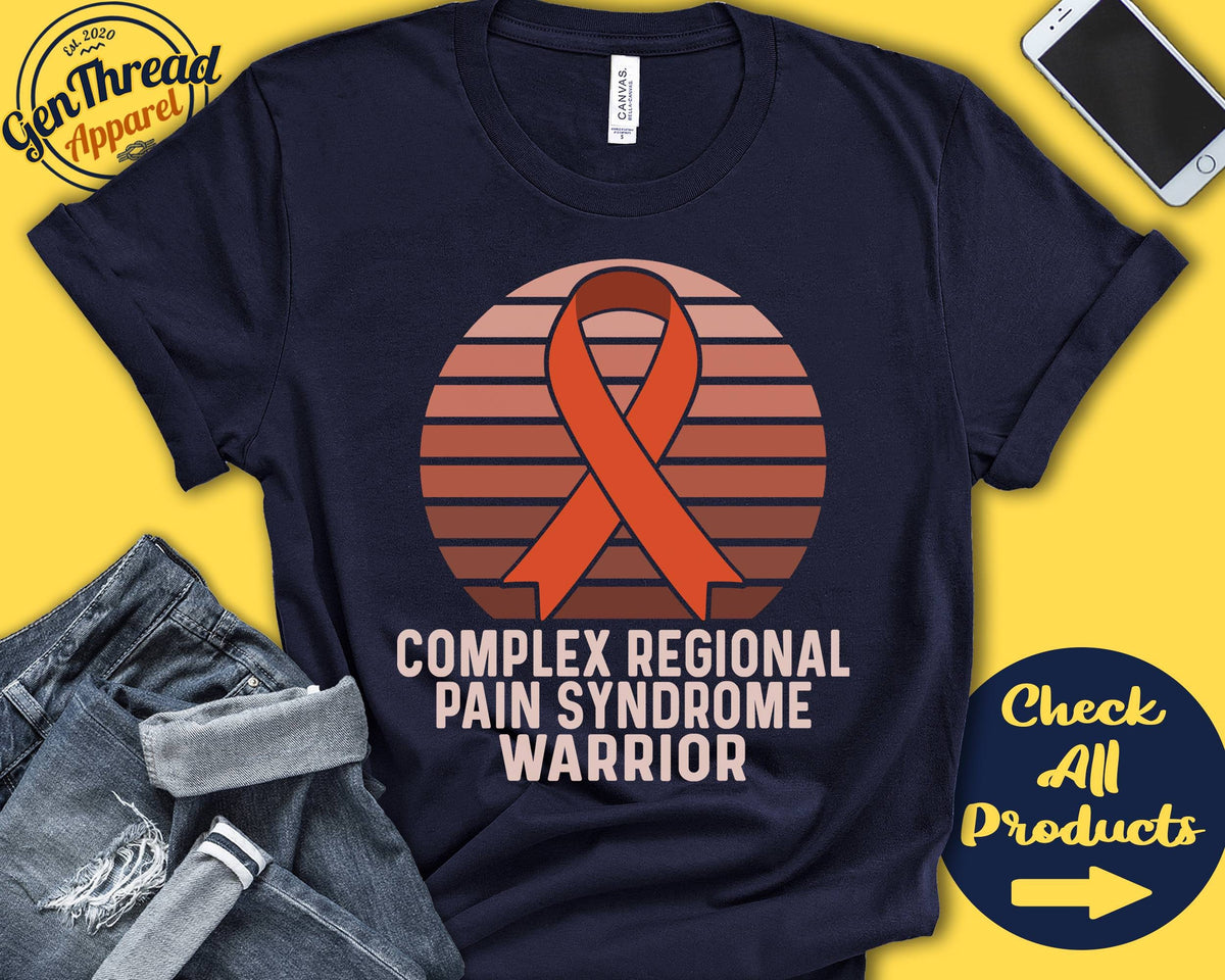 Complex Regional Pain Syndrome Shirt CRPS Awareness Orange Ribbon Warrior Fighter Surgery Recovery Tank Hoodie A1445 Hoodie – Everyday Comfort · Top Pick For Any Outfit