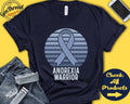Anorexia Shirt Anorexia Awareness Perwinkle Ribbon Warrior Fighter Surgery Recovery Tank Hoodie A1470 Hoodie – Bold Style · Trending Graphic Apparel