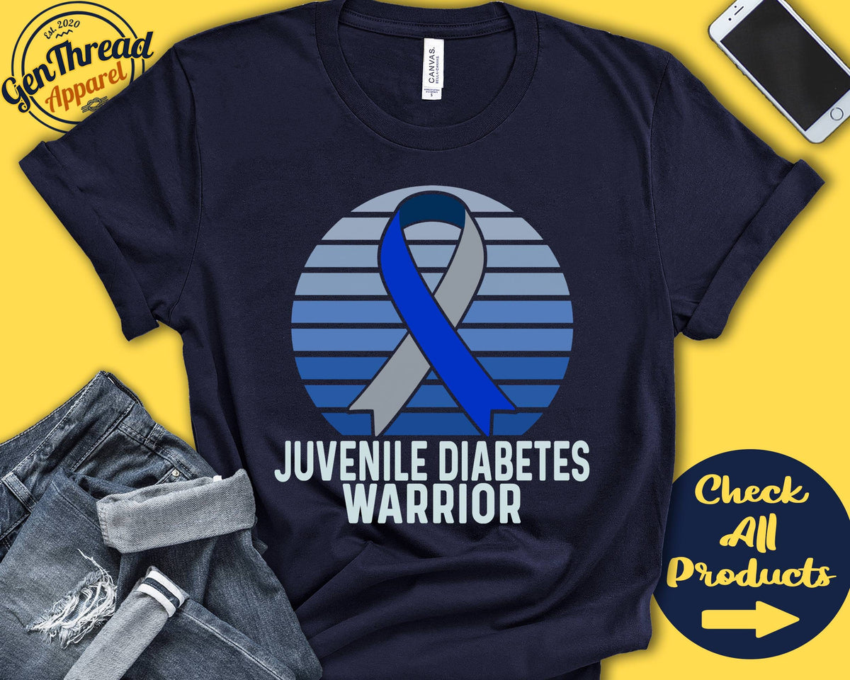 Juvenile Diabetes Shirt Juvenile Diabetes Awareness Blue Silver Ribbon Warrior Fighter Surgery Recovery Tank Hoodie A1505 Hoodie – Premium Graphic · Must-Have Style