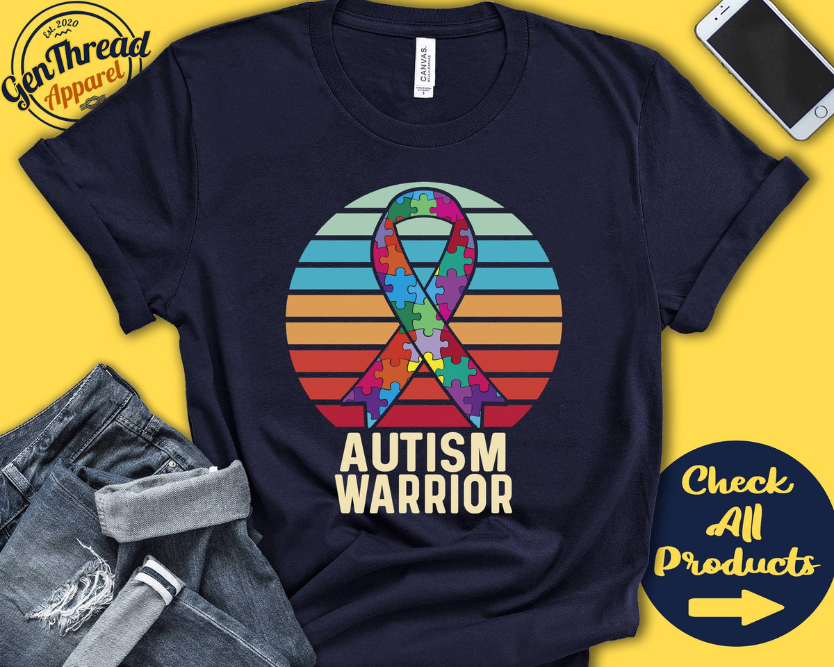 Autism Shirt Autism Awareness Puzzle Ribbon Warrior Fighter Surgery Recovery Tank Hoodie A1525 Hoodie – Soft Feel · High-Quality Print