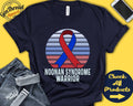 Noonan Syndrome Shirt Noonan Syndrome Awareness Red Blue Ribbon Warrior Fighter Surgery Recovery Tank Hoodie A1529 Hoodie – Aesthetic Look · Must-Have Style
