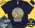 Deafness Shirt Deafness Awareness Silver Gold Ribbon Warrior Fighter Surgery Recovery Tank Hoodie A1539 Hoodie – Everyday Comfort · Perfect For Daily Wear