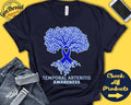 Temporal Arteritis Shirt Temporal Arteritis Awareness Tree Of Life Blue Ribbon Fighter Warrior Surgery Tank Hoodie A2778 Hoodie – Fan Favorite · Trending Graphic Apparel