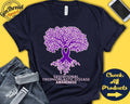 Gestational Trophoblastic Disease Shirt GTD Awareness Tree Of Life Purple Ribbon Fighter Warrior Surgery Tank Hoodie A2906 Hoodie – Cozy Vibes · Great Gift For Fans