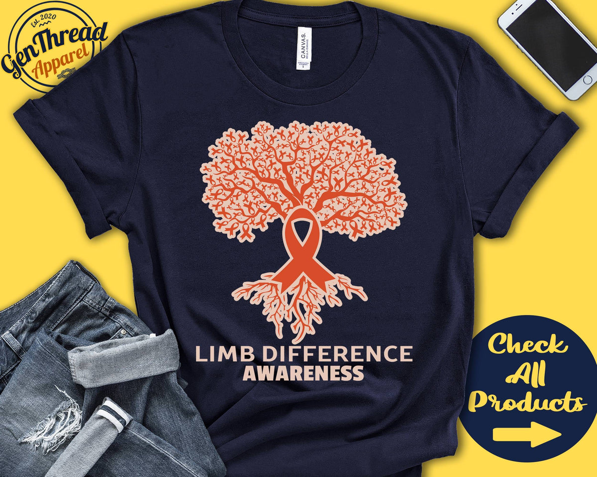 Limb Difference Shirt Limb Difference Awareness Tree Of Life Orange Ribbon Fighter Warrior Surgery Tank Hoodie A2919 Hoodie – Cozy Vibes · Top Pick For Any Outfit