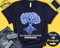 Lou Gehrigs Disease Shirt ALS Awareness Tree Of Life Blue White Ribbon Fighter Warrior Surgery Recovery Tank Hoodie A2975 Hoodie – Aesthetic Look · Must-Have Style