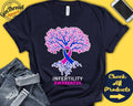 Infertility Shirt Infertility Awareness Tree Of Life Pink Blue Ribbon Warrior Fighter Surgery Recovery Tank Hoodie A2981 Hoodie – Easygoing Wear · Top Pick For Any Outfit