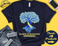 Down Syndrome Shirt Down Syndrome Awareness Tree Of Life Yellow Blue Ribbon Fighter Warrior Recovery Tank Hoodie A3012 Hoodie – Everyday Comfort · Trending Graphic Apparel