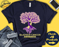 Bladder Cancer Shirt Bladder Cancer Awareness Tree Of Life Yellow Purple Ribbon Fighter Warrior Surgery Tank Hoodie A3640 Hoodie – Bold Style · Must-Have Style