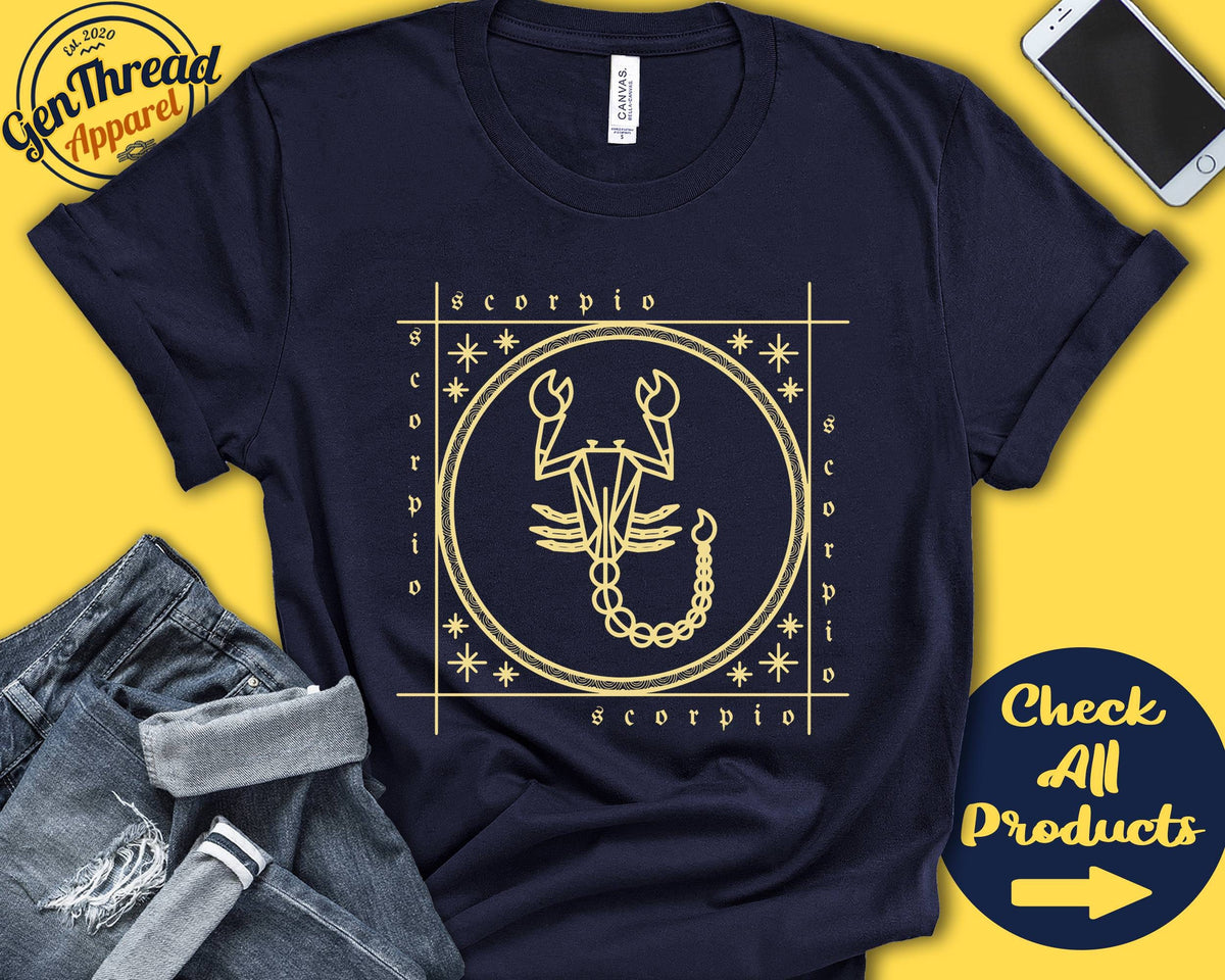 Scorpio Shirt Scorpio Gift Scorpio Present Scorpio Star Sign Scorpio Emblem Scorpio Symbol Zodiac Tank Top Hoodie A0673 Hoodie – Bold Style · Must-Have Style