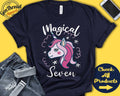 Magical Seven Unicorn Shirt Unicorn 7th Birthday 7 Year Old 7th Birthday Outfit Seventh Birthday Kids Youth Tank Hoodie A0847 Hoodie – Warm & Stylish · Great Gift For Fans