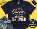 Queens Are Born In September Birthday Shirt Gift September Queen September Women Gift September Bday Women Girl Tank Hoodie A0873 Hoodie – Bold Style · Trending Graphic Apparel