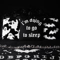I39m Dying To Go To Sleep Cushion Cover Gothic Pillow Case Black Gothic Home Decor Graphic Tee – Cozy Vibes · Must-Have Style