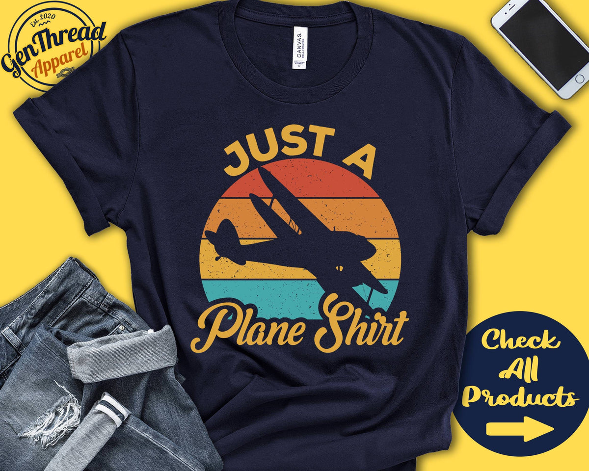 Just A Plane Shirt Pilot Shirt Pilot Gift Funny Pilot Aviation Shirt Plane Pilot Graduation Aviator Tank Hoodie A0123 Hoodie – Easygoing Wear · Great Gift For Fans