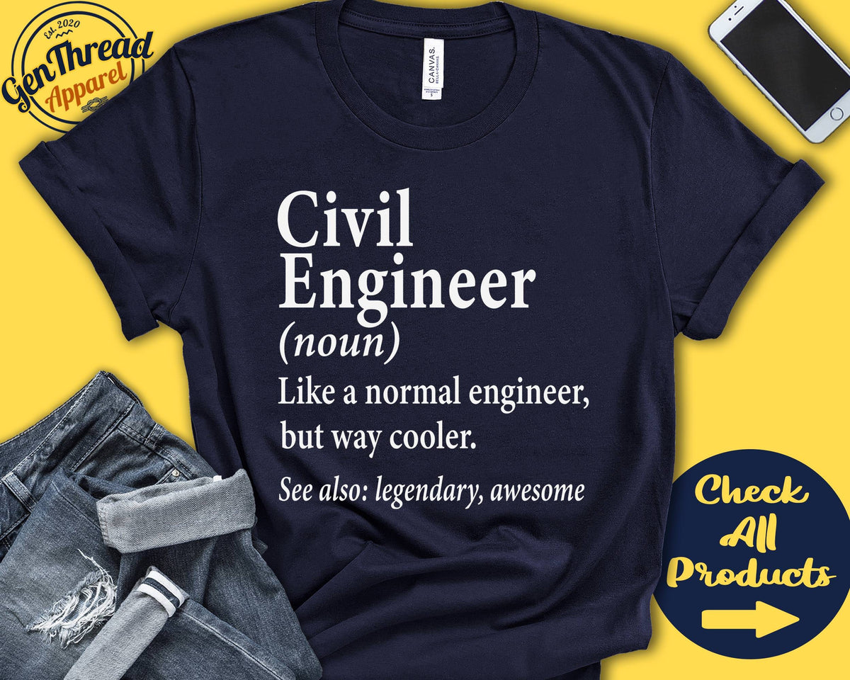 Civil Engineer Shirt Civil Engineer Engineer Gift Civil Engineering Engineering Graduate Structural Tank Top Hoodie A0479 Hoodie – Cozy Vibes · Must-Have Style