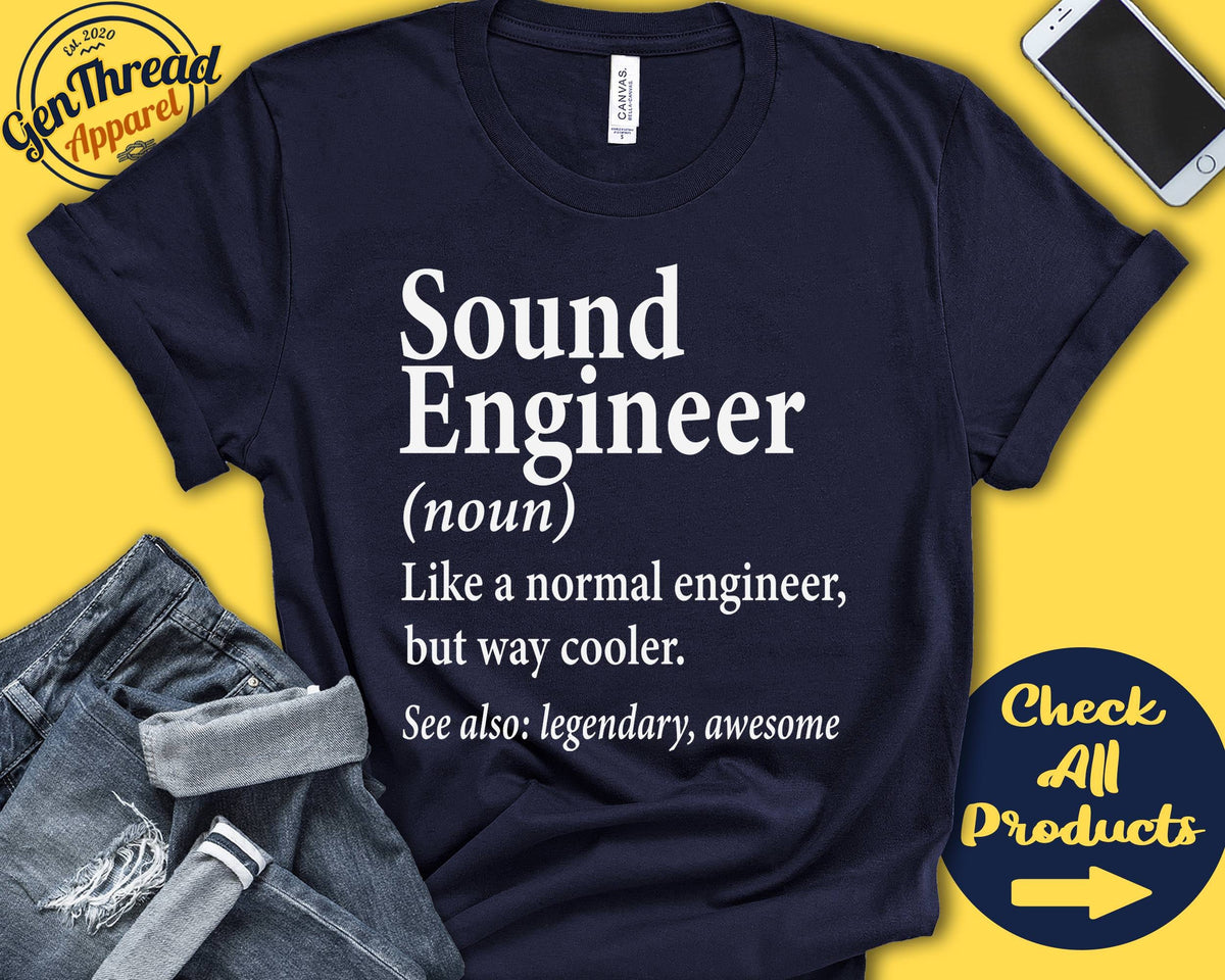 Sound Engineer Shirt Sound Engineer Engineer Gift Sound Engineering Engineering Graduate Tank Top Hoodie A0491 Hoodie – Warm & Stylish · Trending Graphic Apparel