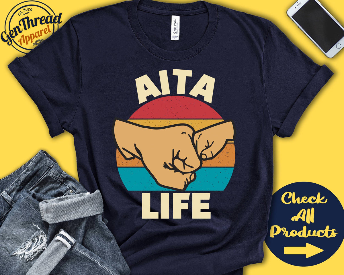Aita Life Shirt Aita Life Gift New Aita Shirt New Dad Announcement Future Aita Dad Life First Time Dad Tank Hoodie A0626 Hoodie – Easygoing Wear · Trending Graphic Apparel