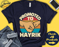 Promoted to Hayrik Hayrik Shirt Hayrik Gift Future New Dad Announcement New Hayrik Father Day Birthday Tank Hoodie A0637 Hoodie – Easygoing Wear · Must-Have Style