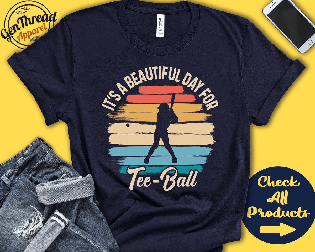 Tee ball Shirt Beautiful Day For Tee ball Tball Gift Teeball Mom Shirt Teeball Tee Sports Bat And Ball Tank Hoodie A1640 Hoodie – Fan Favorite · High-Quality Print