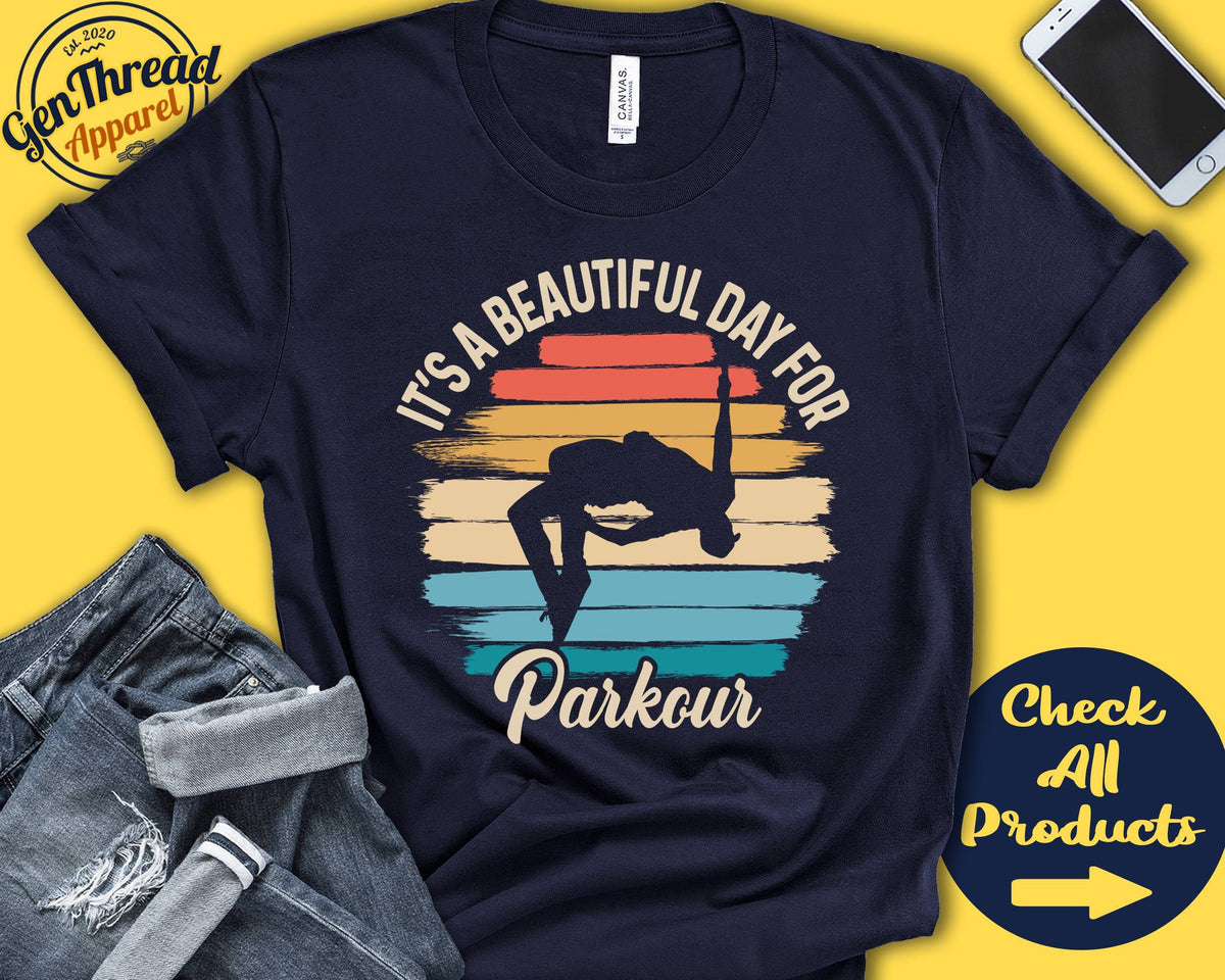 Parkour Shirt Beautiful Day For Parkour Free Runner Gift Parkour Freerunning Tee Sports Tank Hoodie A1809 Hoodie – Soft Feel · Top Pick For Any Outfit