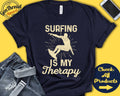 Surfer Shirt Surfing Is My Therapy Surf Gift Summer Surf Men Tee Board Sports Tank Hoodie A1967 Hoodie – Feel-Good Design · High-Quality Print