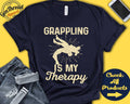 Grappler Shirt Grappling Is My Therapy Grappler Gift Fighter Martial Arts Tee Combat Sports Tank Hoodie A1990 Hoodie – Bold Style · Perfect For Daily Wear